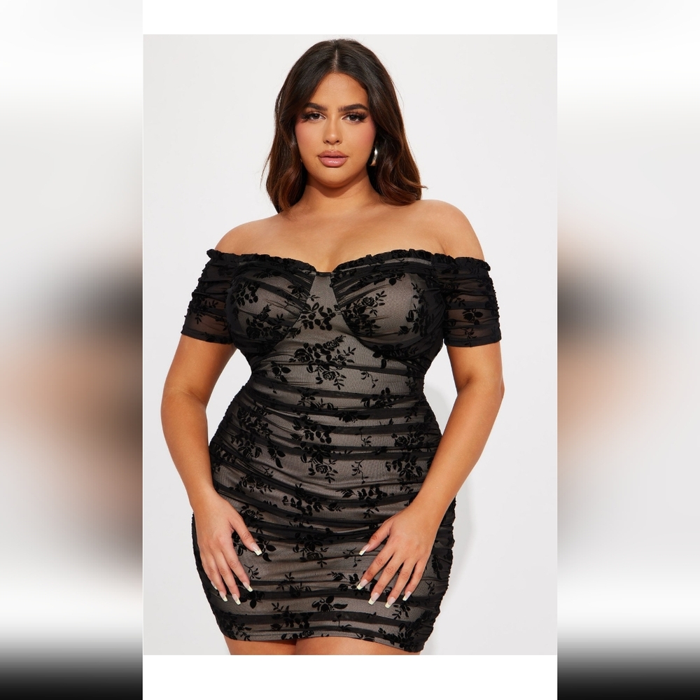 Black plus size 3 dress